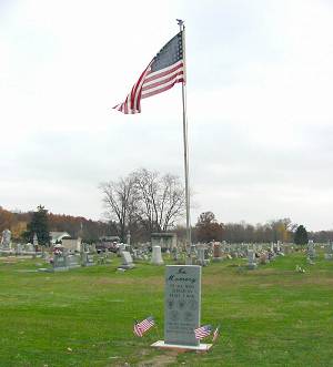 Dedication Ceremony, Veteran's Day 2002 at the Oblong Cemetery